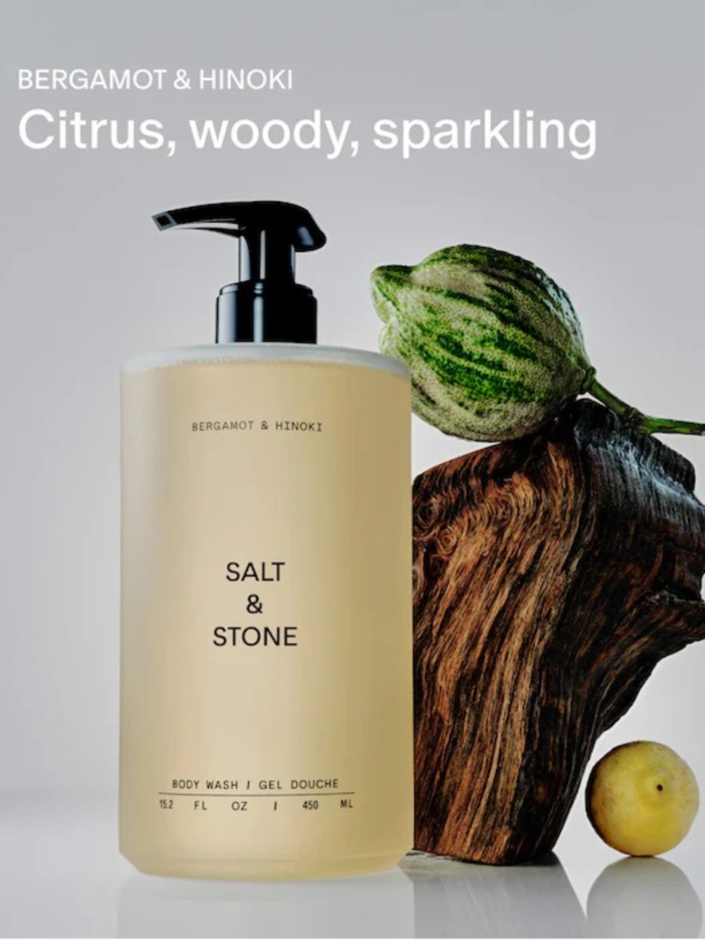 NEW Salt & Stone Bergamot & Hinoki Body Wash